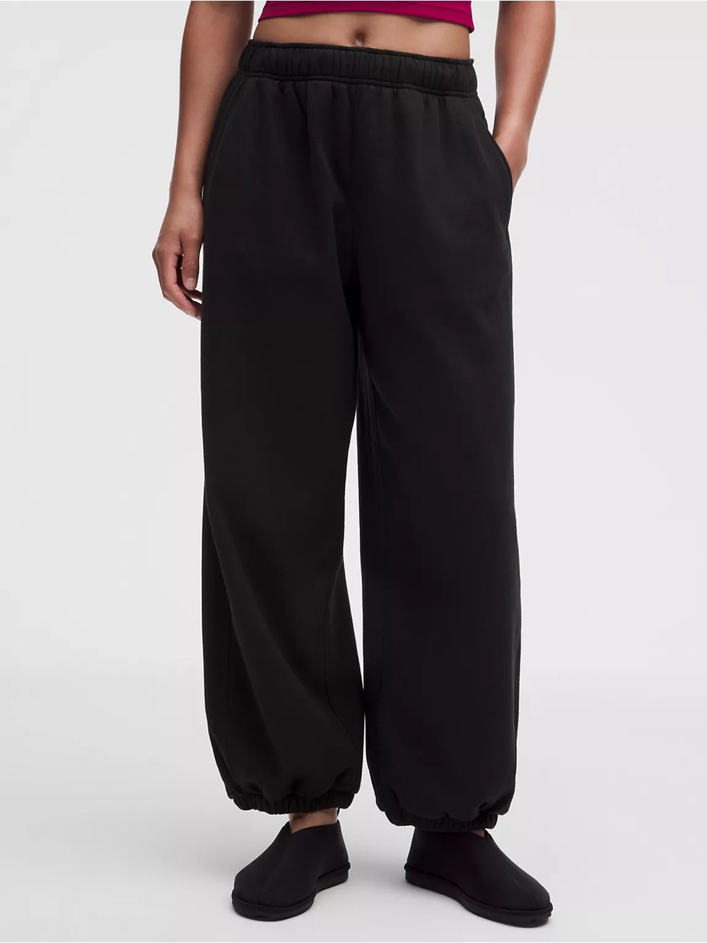 Lululemon Scuba Mid Rise Oversized black Joggers Small